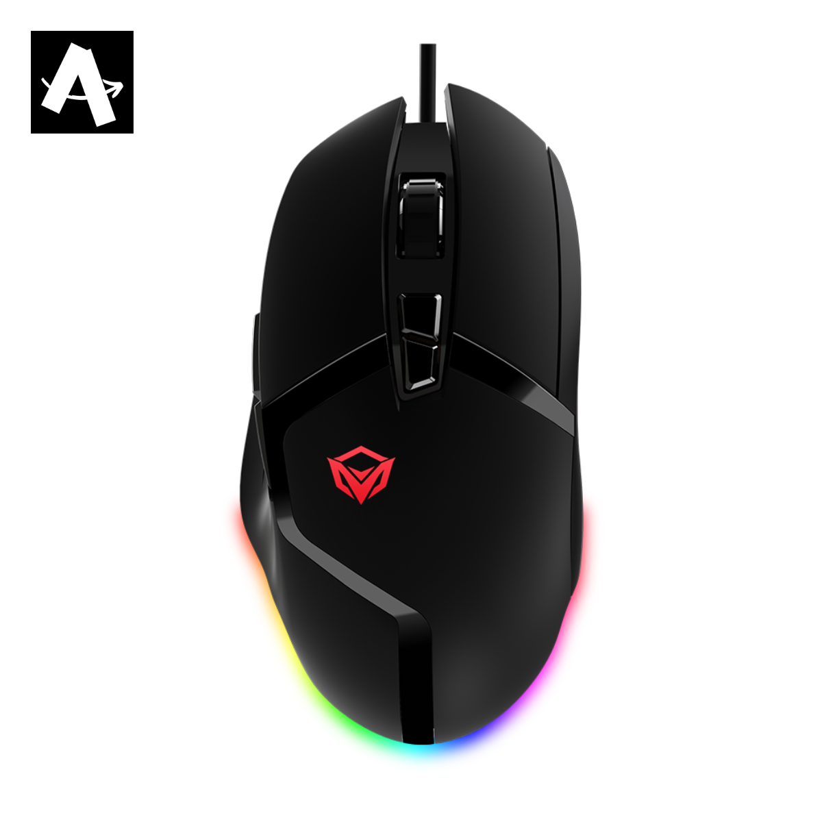  MEETION-G3325 Professional Wired Gaming Mouse | Up to 10000 DPI, 8 Programmable Buttons | 100 IPS Tracking Speed, Polling Rate 125-1000Hz MS, 5000 FPS | Aluminium Alloy Footpad | Compatible with PC/Mac |